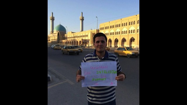 2011 IYLEP alumnus Mustafa Nazar supports #HeforShe, a United Nations gender equality social media campaign, while sharing a message of support for his female boss.