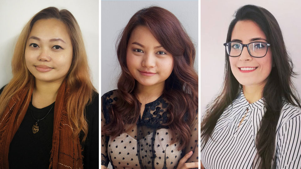 Alicia Ng, Chit Aein Thu and Manel Bargaoui