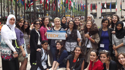 Photo of group of TechGirls participants