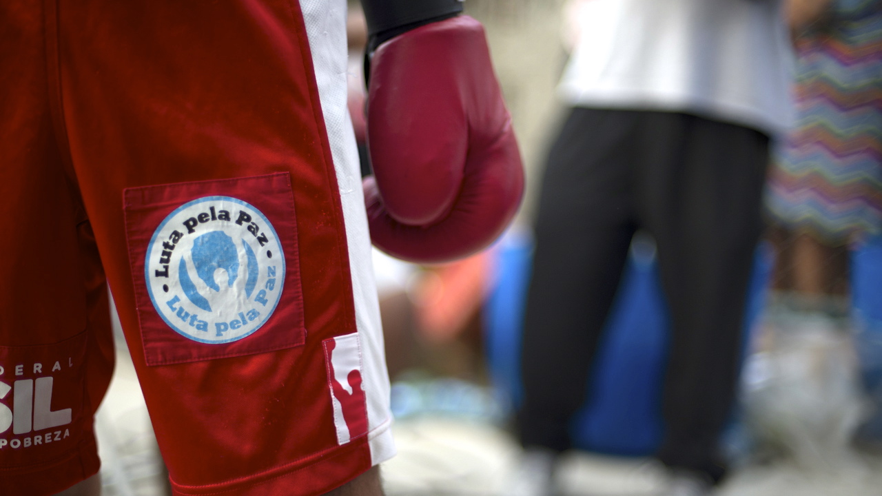 Picture of boxer's shorts with glove