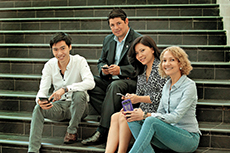 group photo for the magazine interview