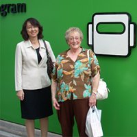 Fulbright Alumna Jennifer Donovan (right) with host at Kasetsart University