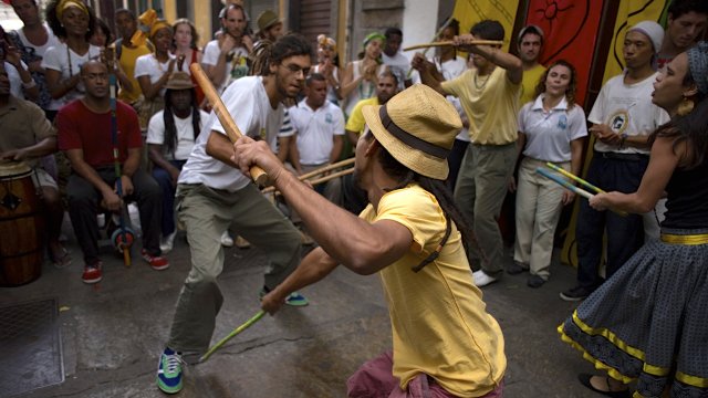 Local Capoeira and samba display