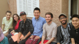Kalyn and Nathan hanging out with their fellow students and friends in Morocco Kalyn and Nathan hanging out with their fellow students and friends in Morocco
